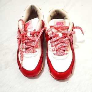 Rare 2008 Nike Air Max 90 Valentines Day Sneakers Red White Pink Sz 6